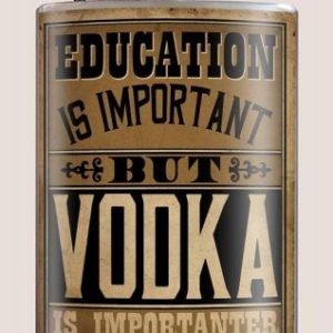 education is important but vodka is importanter, groomsmen gift, bridesmaid gift, wedding party gift, wedding gift, vintage, flasks, bar, bar accessories, travel, metal flask, barware, alcohol accessories, retro, drinkware, drink ware, trixie milo, trix