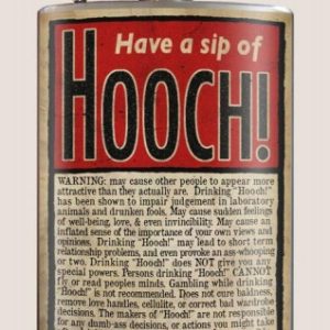 have a sip of hooch, groomsmen gift, bridesmaid gift, wedding party gift, wedding gift, vintage, flasks, bar, bar accessories, travel, metal flask, barware, alcohol accessories, retro, drinkware, drink ware, trixie milo, trixie & milo, cursing, foul